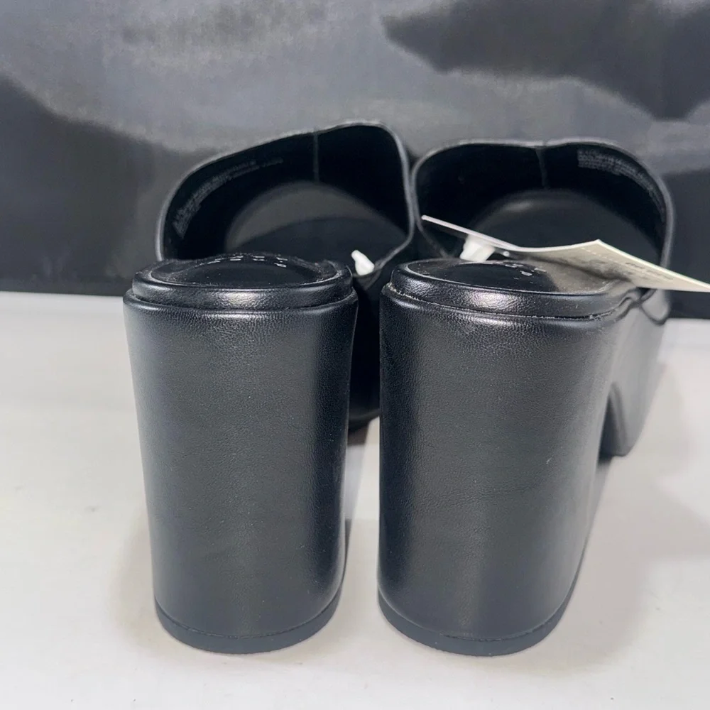 Size 10 a new day Black Platform Mules NEW Disco Boho Memory Foam